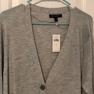 Banana Republic Ribbed Button Front Duster